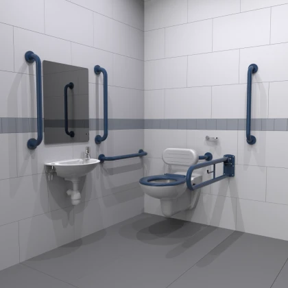 Stainless steel wall mounted toilets for high abuse installations