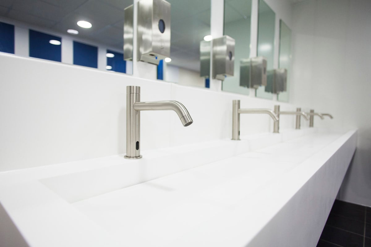 Washroom supplier to high-end school refurbishment project.