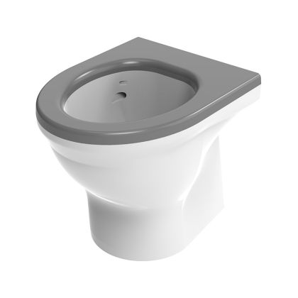 Dudley Resan Standard Height Back to Wall Toilet Pan V2 - Grey Seat ...