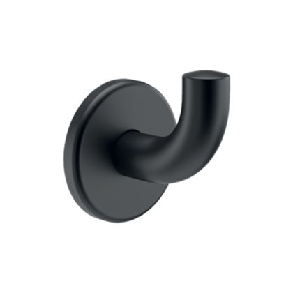 Matte black stainless steel coat hook | Delabie 