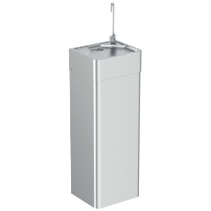 Armitage Shanks Purita Fountain, 23 x 30cm with 90cm Pedestal, Stainless Steel | Commercial Washrooms