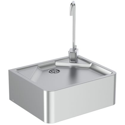 Armitage Shanks Purita Fountain, 23 x 30cm, Wall Hung, Stainless Steel - without Pedestal | Commercial Washrooms