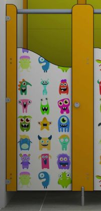 Monster Story Time Cubicles Door Decal Transfers