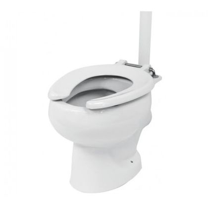 White Open Front Toilet Seat Ring for School Toilet Pans