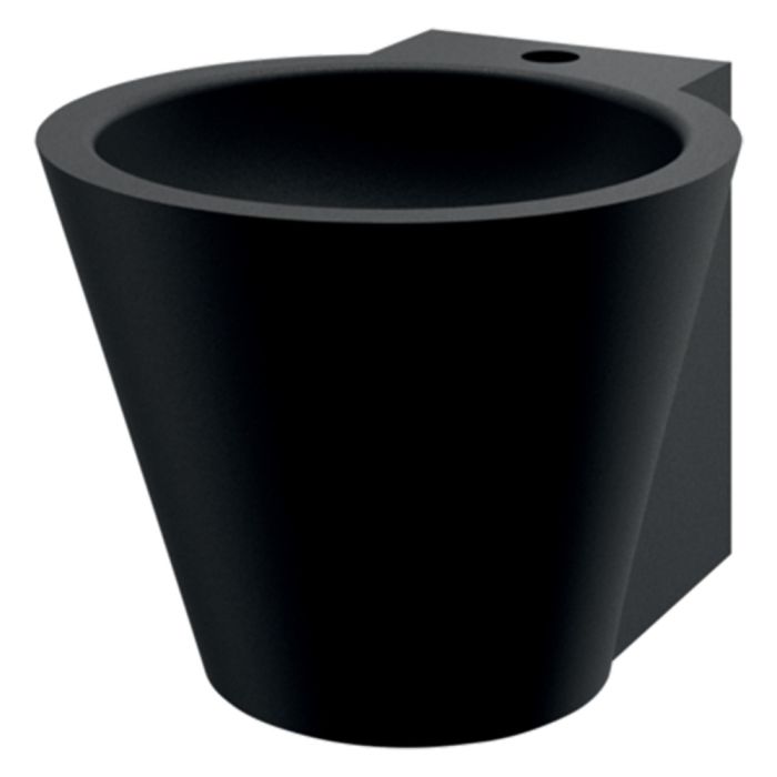 MINI BAILA Matte Black Wall Mounted Basin | Delabie 