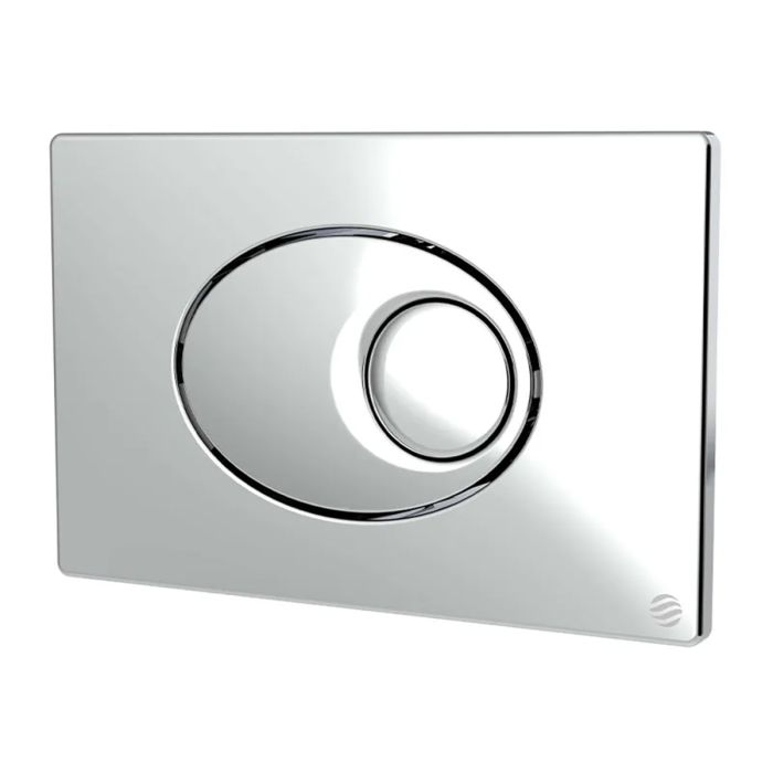 Pebble Dualflush Push Plate - Chrome | Dudley 