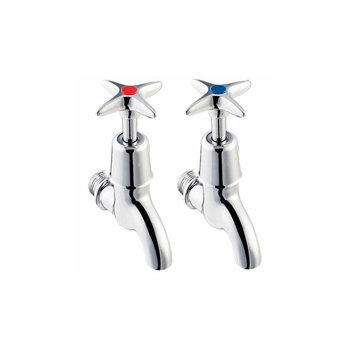 Twyford cross-head bib taps 1/2" Chrome Plated | Twyford