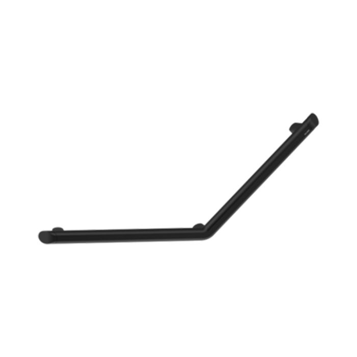 Be-Line 135° Angled Matte Black Grab Bar, 400x400mm | Delabie 