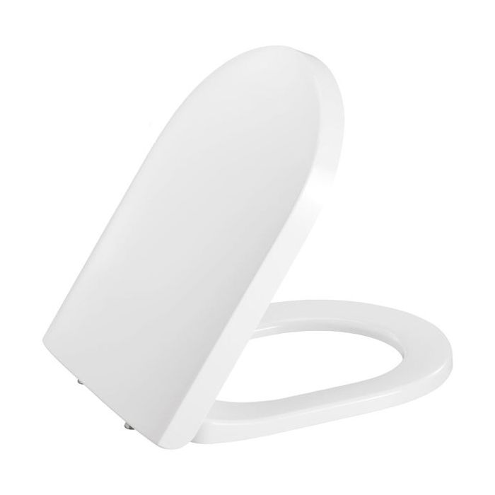 Pressalit Soft Close D-shaped Universal Toilet Seat | Commercial Washrooms