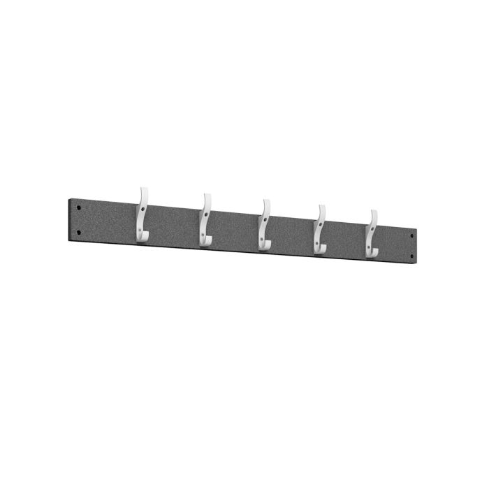 1000mm Wall Mounted Black Polymer Hook Board