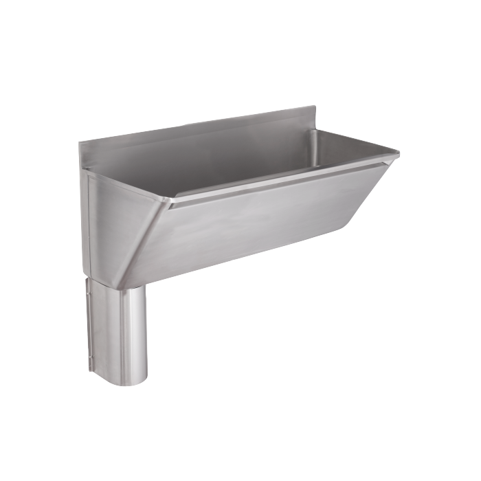 KWC DVS Surgeon’s Scrub Up Stainless Steel Trough 1600mm LH Waste