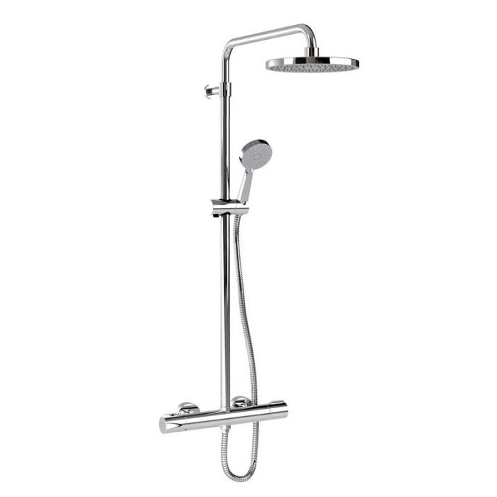 Inta Puro Safe Touch Bar Shower with Telescopic Riser Kit and Fixed Head | Commercial Washrooms