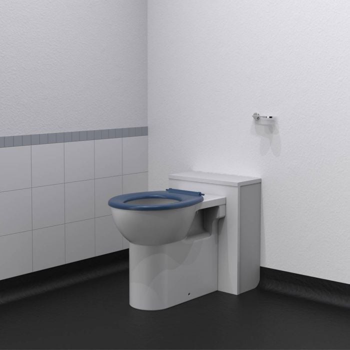 Fitzroy Of London Back To Wall Doc M Ware Set with Ring Only Seat and Back Box - Dark Blue | Commercial Washrooms