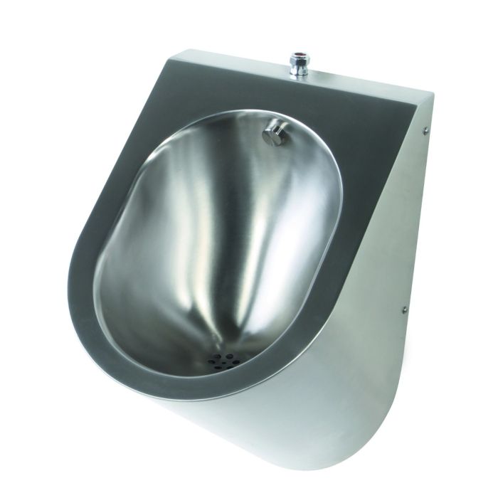 Pland Stainless Steel Krakow Urinal with Top Inlet (Exposed)