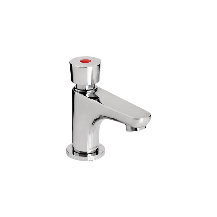 Single Pillar Basin Soft Touch Timed Flow Tap (with flow regulator) | Z2 DUS 1/2 C | Commercial Washrooms