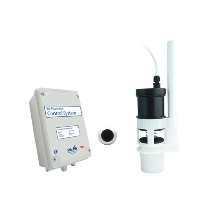 KWC DVS Battery Flushvalve Kit with 2 Inch Base and Programmable Sensor