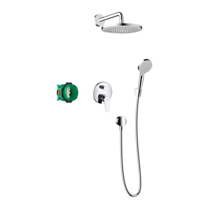 Hansgrohe Crometta S Shower System 240 1 Jet with Single Lever Mixer