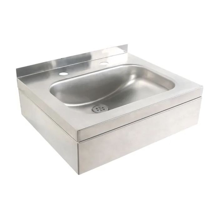 Twyford Stainless Steel Wall Hung Basin (2 tap holes)