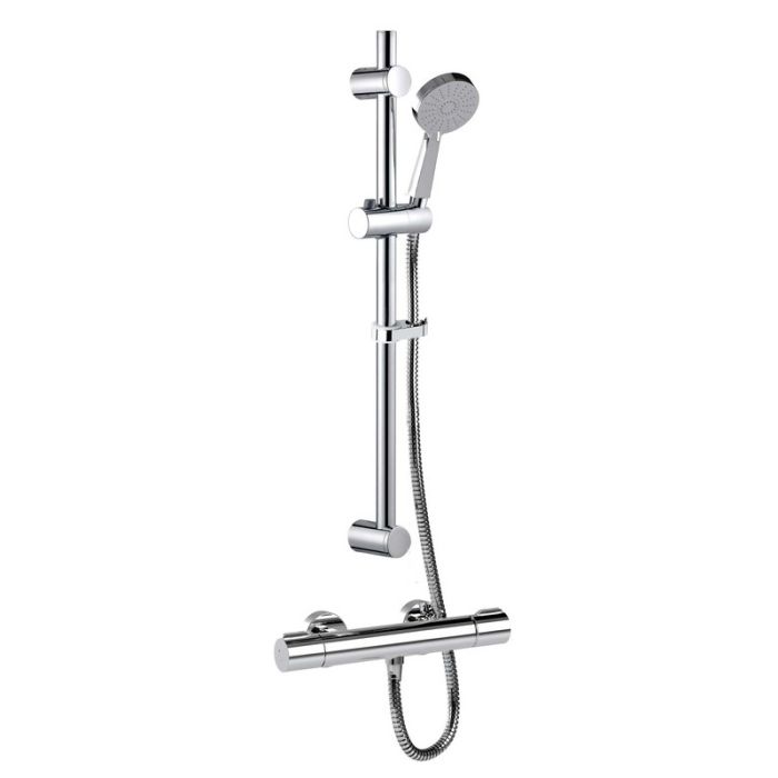 Inta Puro Thermostatic Bar Shower with Slide Rail Kit and Eco Air Handset | Commercial Washrooms