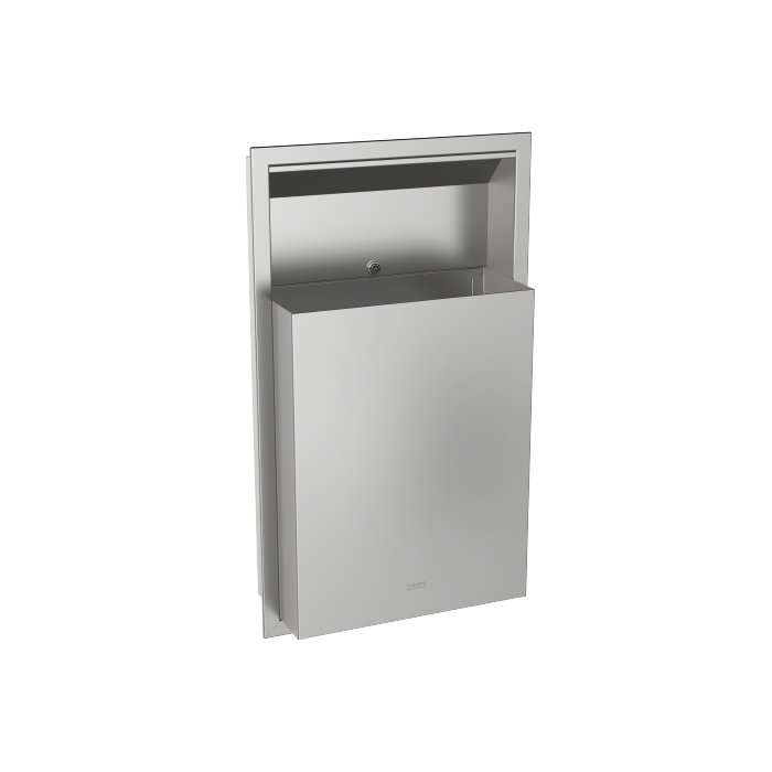 KWC DVS Semi Recessed Stainless Steel Waste Bin