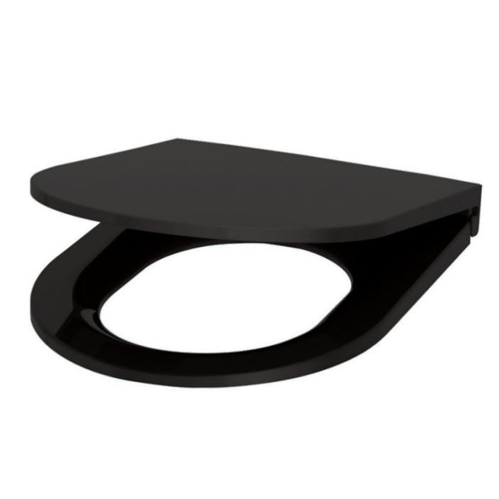 Heavy Duty Black Toilet Seat and Cover