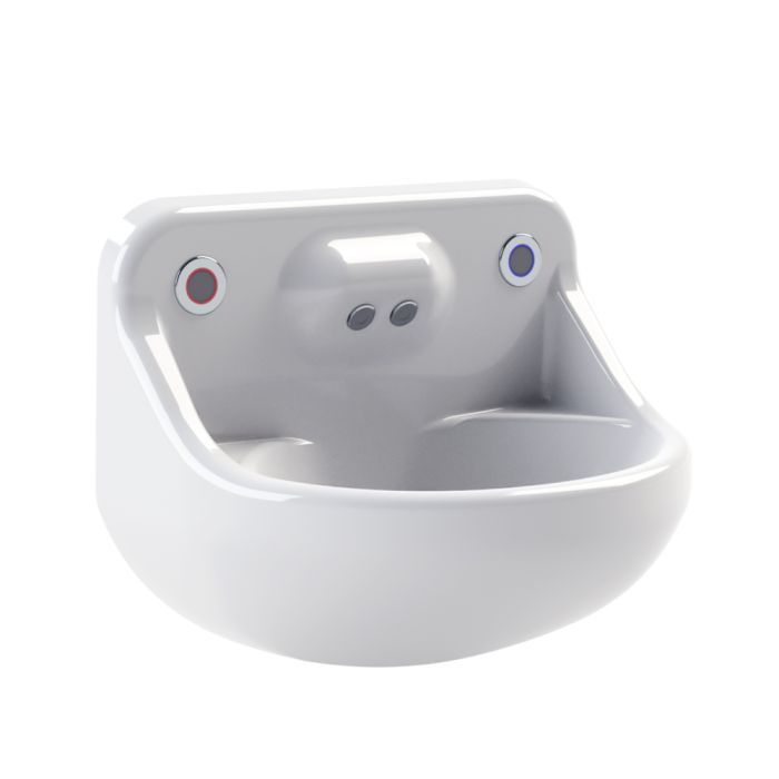 Standard High security V2 basin with integrated backplate - Commercial Washrooms