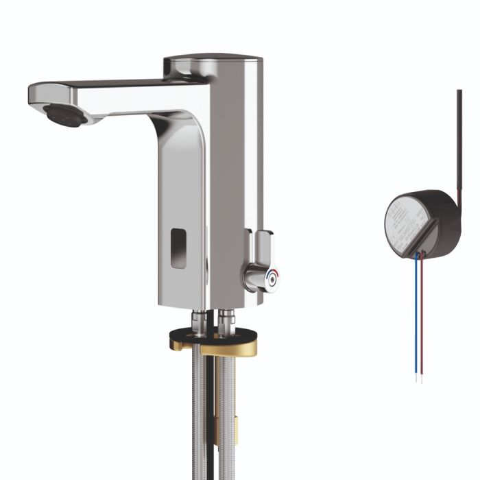 KWC F5E Sensor Operated Pillar Mixer Tap (Mains Operated)