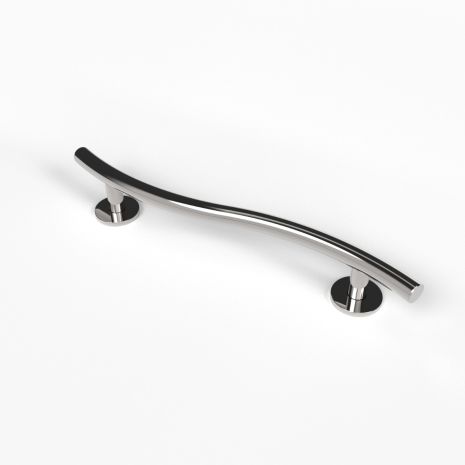 Fitzroy Of London Luxury Grab Rail, Curved, Stainless Steel, Concealed Fixings