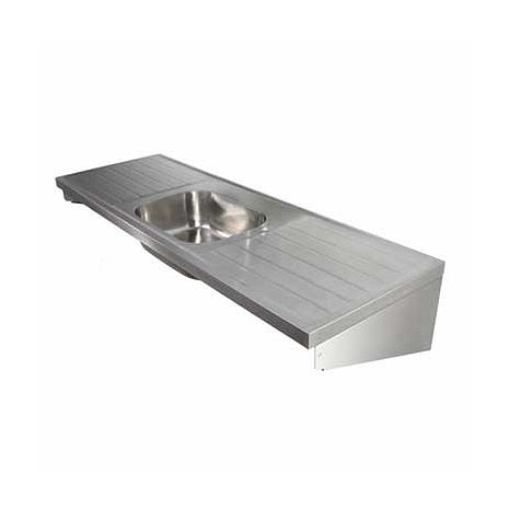 Twyford Hospital Sink with Single Sink & 2 Drainers (1800mm)