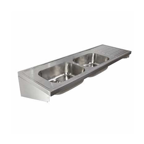 Twyford Hospital Sink with double sink and drainer (1800mm)