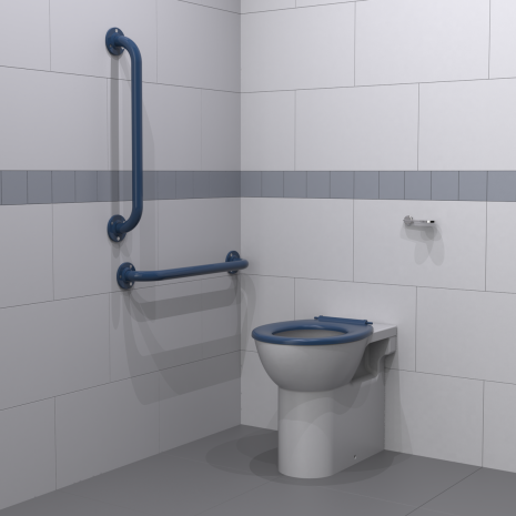 Fitzroy Of London Back To Wall Ambulant Doc M Toilet Pack with Steel Exposed Fixings