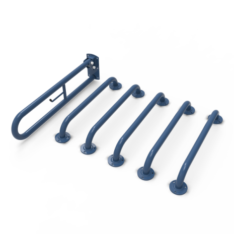 Fitzroy Of London Doc M Stainless Steel Grab Rail Only Pack with Exposed Fixings - Dark Blue | NymaPRO