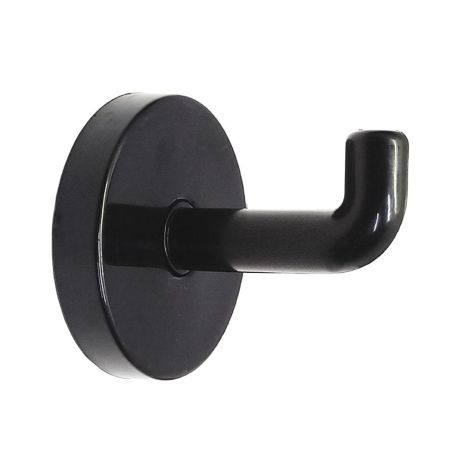 Cubicle Coat Hook, Plastic, Black