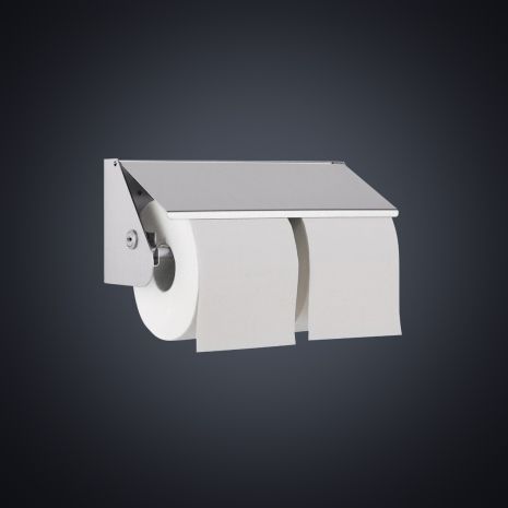 Prestige PVD Coated Double Anti-Theft Toilet Roll Holder (With Cover)