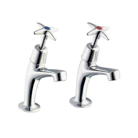 KWC DVS Pair of 13mm Crosshead Pillar Taps