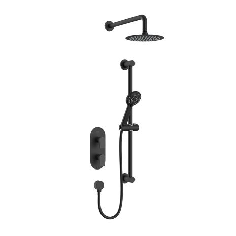 Hourglass Black Concealed Dual Control Shower Pack | Bristan 