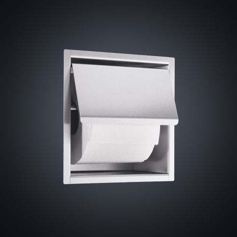 Prestige Flush Mounted Toilet Paper Dispenser (Satin Stainless Steel)