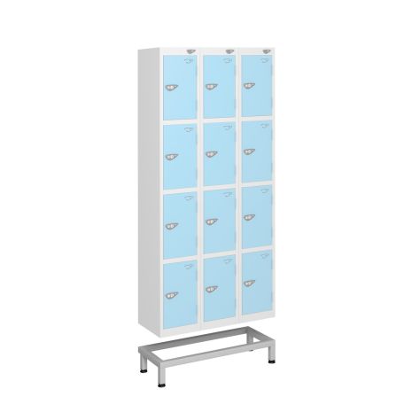 Steel Locker Stand for 3 Units | Commercial Washrooms