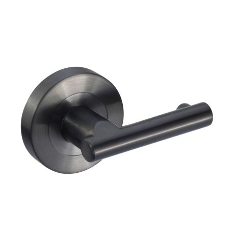 Black- Stainless Steel Lever Arm Toilet Cubicle Lock - 12-13mm | Commercial Washrooms