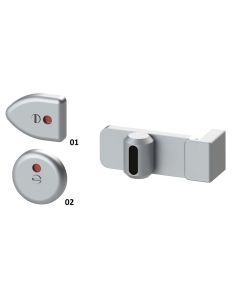 Challenger Toilet Cubicle Lock - Round or Angled Faceplate 