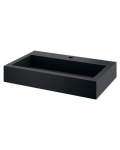 AQUEDUTO Matte Black Wall-Mounted Washbasin | Delabie 