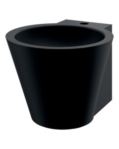 MINI BAILA Matte Black Wall Mounted Basin | Delabie 