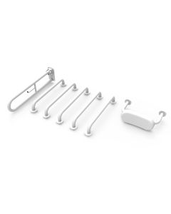 Fitzroy Of London Grab Rail Only Doc M Toilet Pack with Concealed Fixings and Back Rest Rail