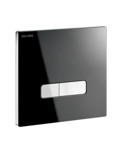 TEMPOFLUX 3 Black Glass Control Plate for WCs | Delabie