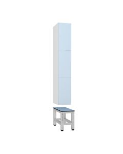 Aluminuim Locker Stand with Seat for Single Unit | Commercial Washrooms