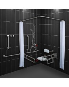 Dolphin Stainless Steel Disabled Doc-M Shower Pack (no Shower)