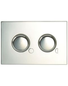 Twyford Mini Plate - Dual Flush Air Operated Push Flushplate (Chrome Plated)