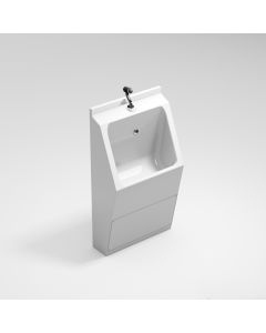 White GRP Single User Floor Standing Urinal Trough