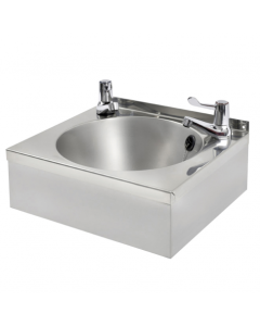 KWC DVS Model “B” Square Polished Stainless Steel Washbasin - Lever Taps