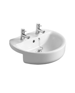 Ideal Standard Concept Sphere 55cm Semi-Countertop Washbasin - 2 Tap Holes